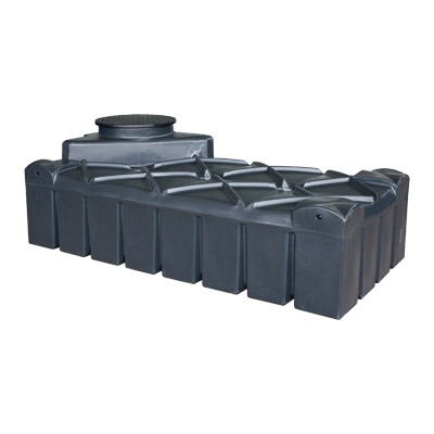 Ultraplatte bovengrondse kunststof watertank - 1500 liter