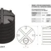 bovengrondse ronde watertank - 10000 liter
