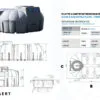 technische tekening platte kunststof regenwaterput 7500 liter