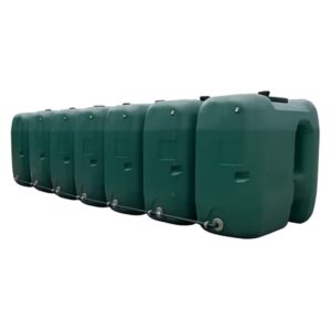 6 bovengrondse watertanks 1000L