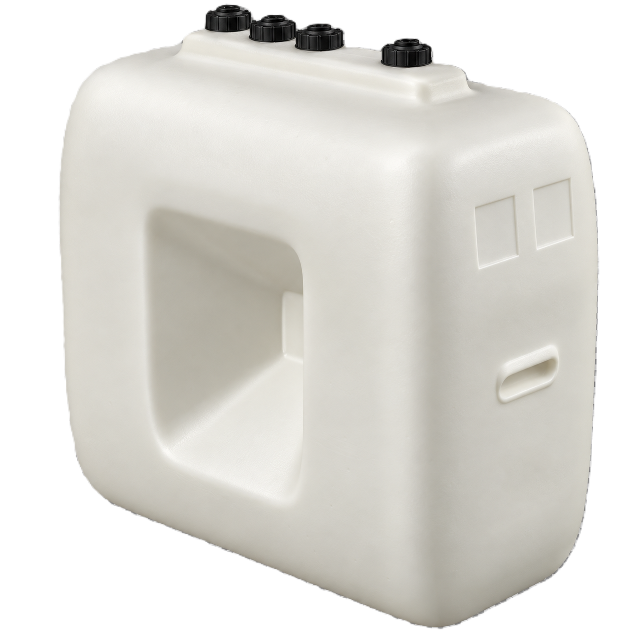 Enkelwandige mazouttank 1000 liter, bovengronds, kunststof, wit