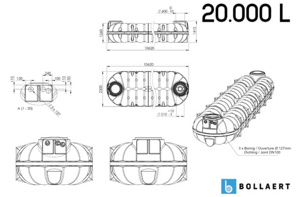 platte-kunststof-regenwaterput-20000-liter-technische-tekening-met-afmeting
