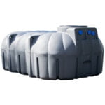 Platte kunststof regenwaterput 7500 liter